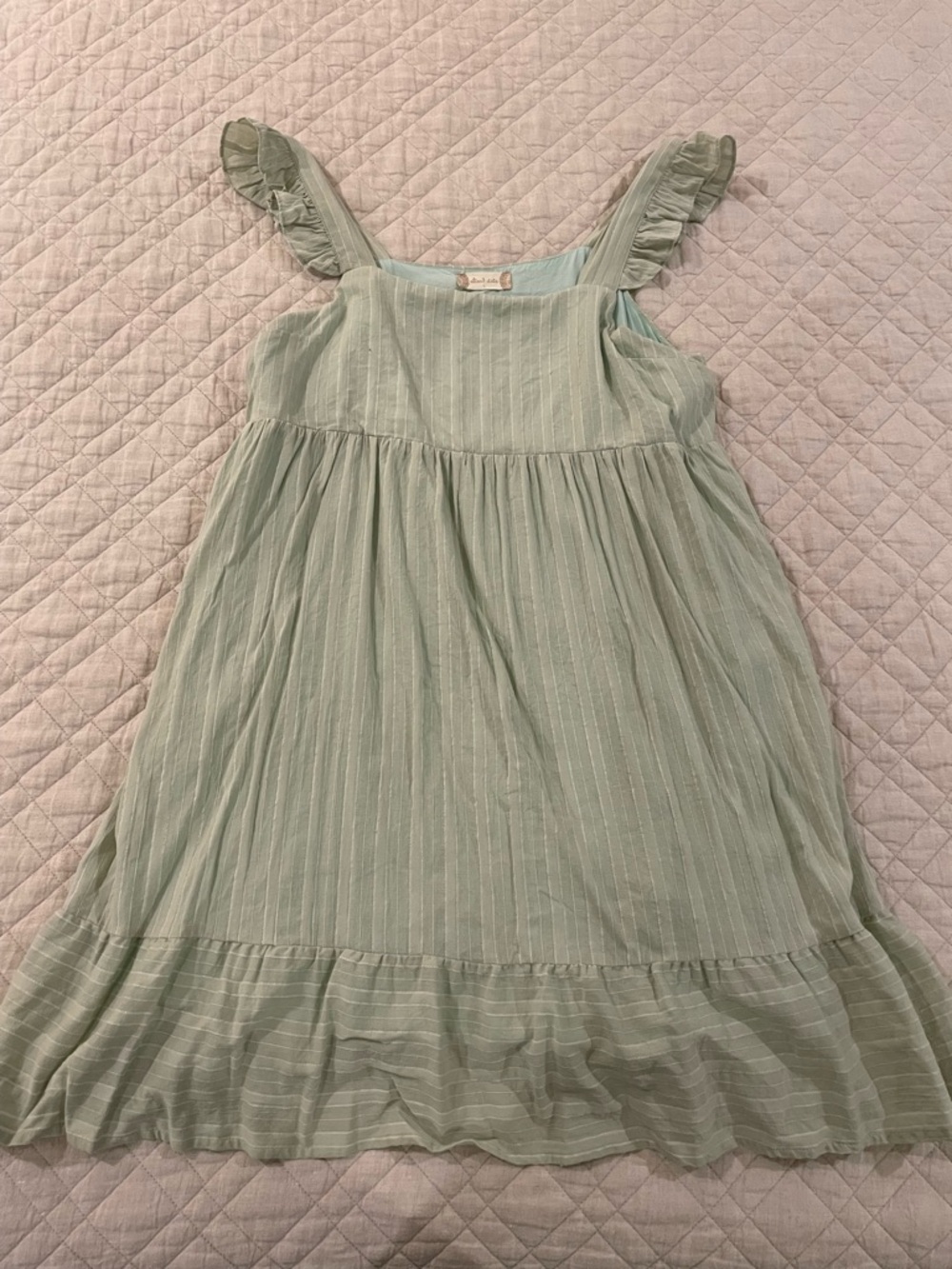 Light Green Ruffle-Strap Girls' Dress